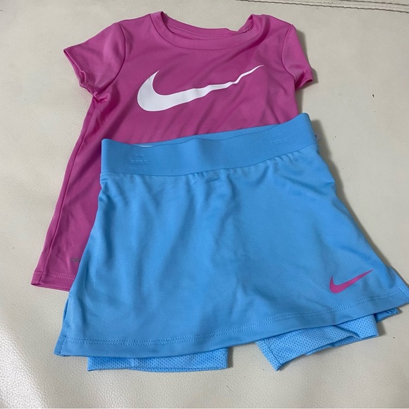Nike skort (skirt with shorts) cute pink blue set 6249 - Picture 3 of 7